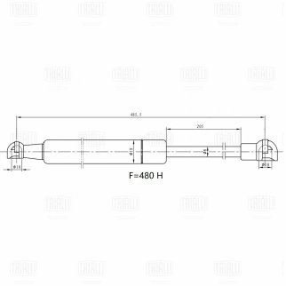 Упор газовый (амортизатор) для а/м Лада 2191 Granta лифтбэк (крышки багажника) (GS 0109) фото 3