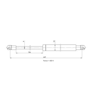 Газовый упор багажника TRIALLI GS 2019 фото 2