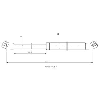 Газовый упор багажника TRIALLI GS 1841 фото 2