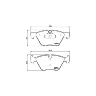 Колодки тормозные передние к-кт brembo P 06 057 фото