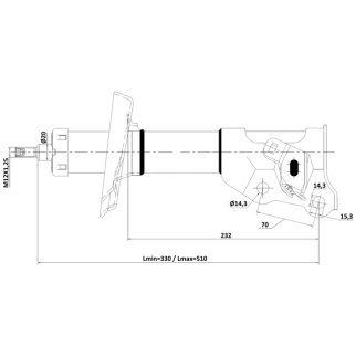 Амортизатор передний FEBEST 03110-001FL фото 2