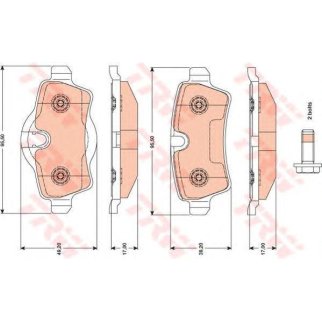 Колодки тормозные задние дисковые к-кт TRW GDB1766 фото