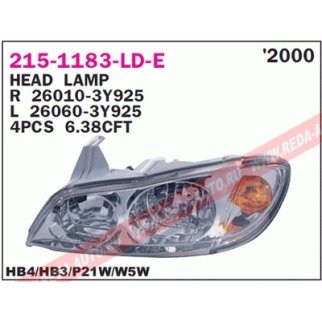 Фара левая DEPO 215-1183L-LD-E фото