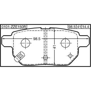 Колодки тормозные задние дисковые к-кт FEBEST 0101-ZZE150R фото 2