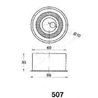 Ролик-натяжитель ремня ГРМ ashika 45-05-507 фото