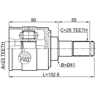 Шрус внутренний левый 23X41X25 фото 2