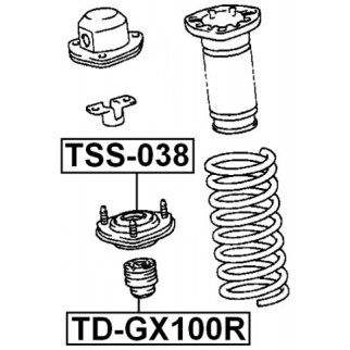 Отбойник заднего амортизатора FEBEST TD-GX100R фото 2