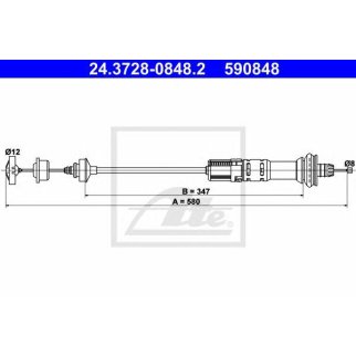 Трос сцепления ATE 24.3728-0848.2 фото