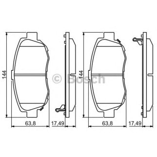 Колодки тормозные передние к-кт BOSCH 0 986 494 211 фото