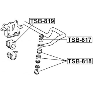 Втулка переднего стабилизатора FEBEST TSB-817 фото 2