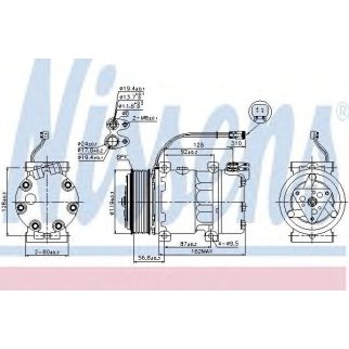 Компрессор системы кондиционирования Nissens 89476 фото