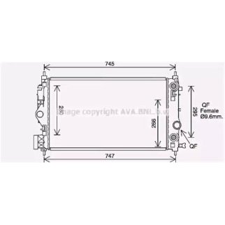 Радиатор основной AVA OL2687 фото