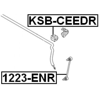 Втулка (сайлентблок) заднего стабилизатора FEBEST KSB-CEEDR фото 2