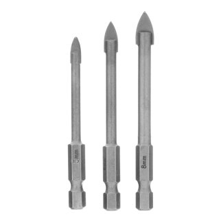 Набор сверл по керамике 3шт 5-6-8мм шестигранный хвостовик MATRIX фото 2