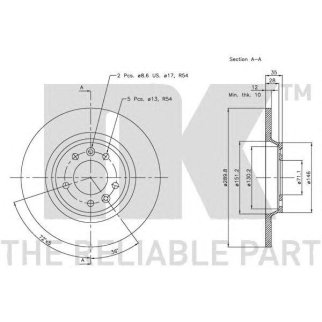 Диск тормозной задний с антикорозийным покрытием (290x12mm) / CITROEN C5,PEUGEOT 407,508,607 00~ фото