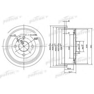 Барабан тормозной PATRON PDR1119 фото