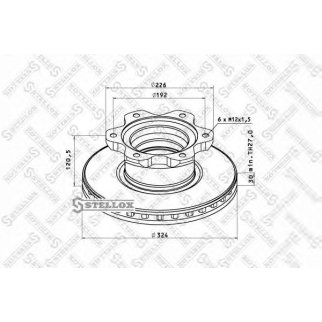 85-00724-SX_диск тормозной !324x30/120.5 6n-192-M12x1.5 MB Vario 612-815 фото