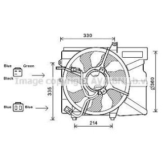 Вентилятор радиатора AVA HY7525 фото