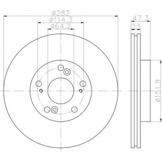 Диск тормозной передний вентилируемый TEXTAR 92128400 фото