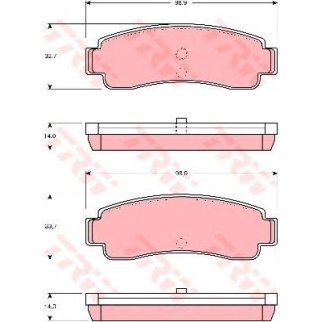 Колодки тормозные задние к-кт TRW GDB982 фото