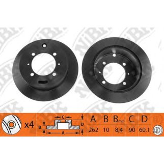 Диск тормозной задний NiBK RN1158 фото