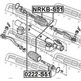 NRKB-S51_пыльник рейки рулевой! Nissan Murano Z51 07-14 фото