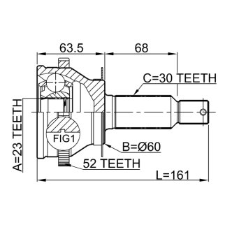ШРУС наружный FEBEST 1210-SFCLRRA52 фото 2
