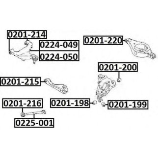 Сайлентблок ASVA 0201-216 фото