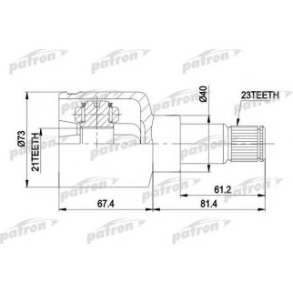 ШРУС внутренний передний PATRON PCV5023 фото