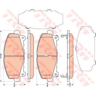Колодки тормозные передние к-кт TRW GDB3477 фото