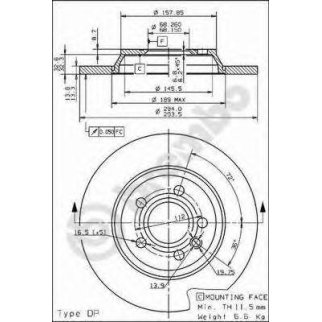 Диск тормозной brembo 08.9176.11 фото