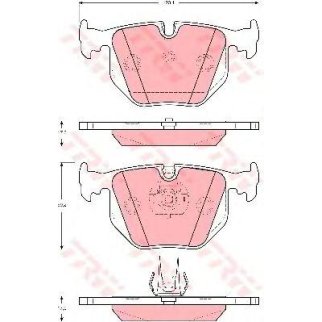 Колодки тормозные задние дисковые к-кт TRW GDB1527 фото