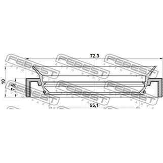 Сальник ступичный передний 57x72x7.6x10 фото