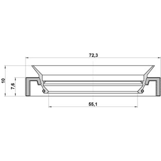 Сальник ступичный передний 57x72x7.6x10 фото 2