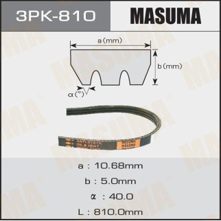 Ремень ручейковый Masuma 3PK-810 фото