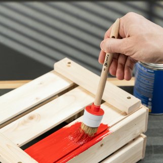 Кисть круглая № 8 (35 мм), натуральная щетина, деревянная ручка MATRIX фото 8