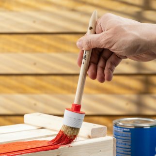 Кисть круглая № 8 (35 мм), натуральная щетина, деревянная ручка MATRIX фото 9