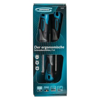 Набор отвёрток комбинированный 3 шт,S2, трехкомпонентная рукоятка GROSS фото 4