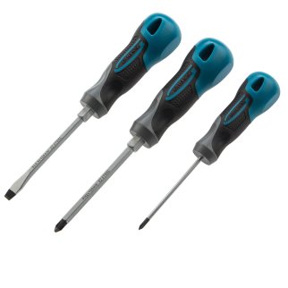 Набор отвёрток комбинированный 3 шт,S2, трехкомпонентная рукоятка GROSS фото