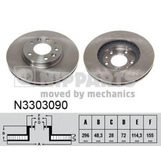 Торм.диск пер.(296x28) 5 отв. MIN2 фото