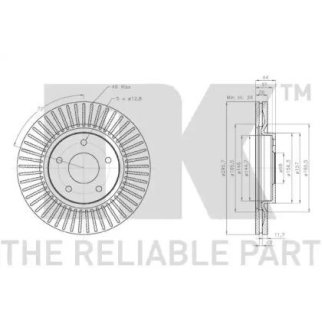 Диск тормозной передний с антикорозийным покрытием (296x26mm) / NISSAN Juke,Qashqai / Qashqai+2,X-Tr фото
