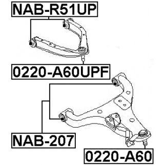 Сайлентблок передний подвески FEBEST NAB-207 фото 2