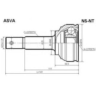 ШРУС наружный ASVA NSNT- фото