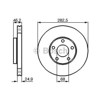 Диск тормозной передн VW: PASSAT (3B2) 1.6/1.8/1.8 Syncro/4motion/1.8 T/1.9 TDI/1.9 TDI Syncro/4motion/2.0/2.3 VR5/2.3 VR5 Syncro/4motion/2.5 TDI/2.8 V6/2.8 V6 Syncr фото 1