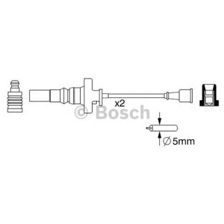 Провода высокого напряж. к-кт BOSCH 0 986 357 273 фото