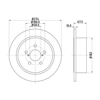 Диск тормозной задний TRIALLI DF 220109 фото 3