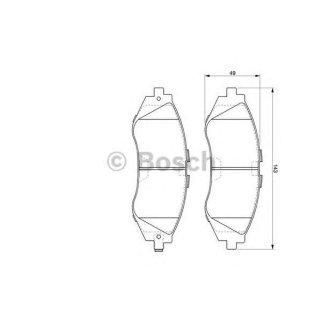 Колодки тормозные передние к-кт BOSCH 0 986 424 474 фото