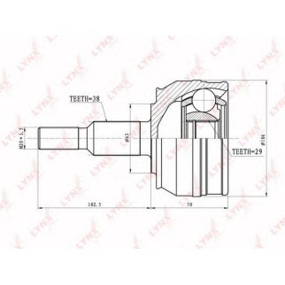 ШРУС наружный LYNXauto CO8006 фото