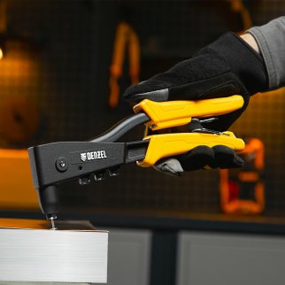 Заклепочник ручной, 255 мм, литой усиленный заклепки 2,4-3,2-4,0-4,8 мм DENZEL фото 1