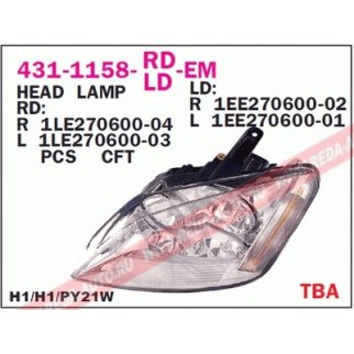 Фара левая DEPO 431-1158L-LD-EM фото